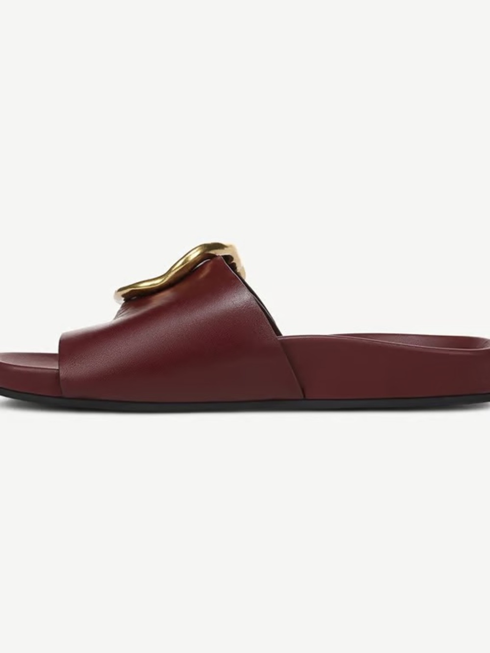 Franco Sarto Brianka Slide Sandal wine red leather brand new in box nvr worn 11! - Picture 2 of 6